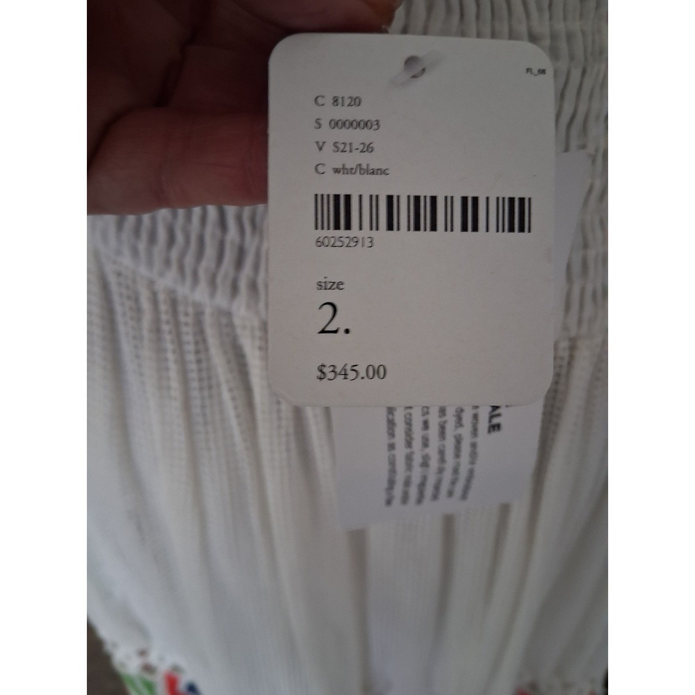 Place Nationale Free People Le Gosier White Embroidered Maxi Skirt Size 2 NWT - Picture 4 of 11